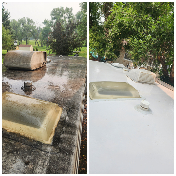 Algae Removal on Camper Roof in Springfield, OR